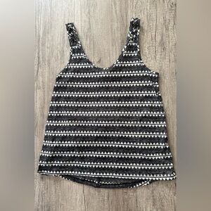 H&M Sheer Black and White Patterned Tank Top Size XS